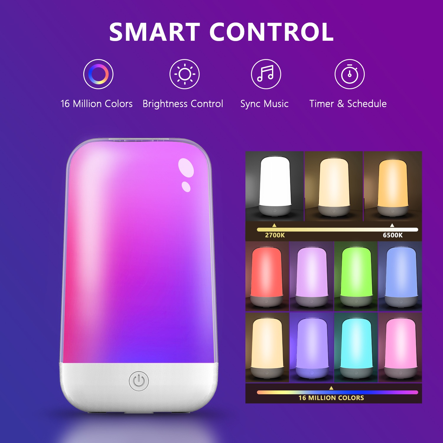 Rgb Desk Lamp Smart - Smart Touch Table Lamp Works with