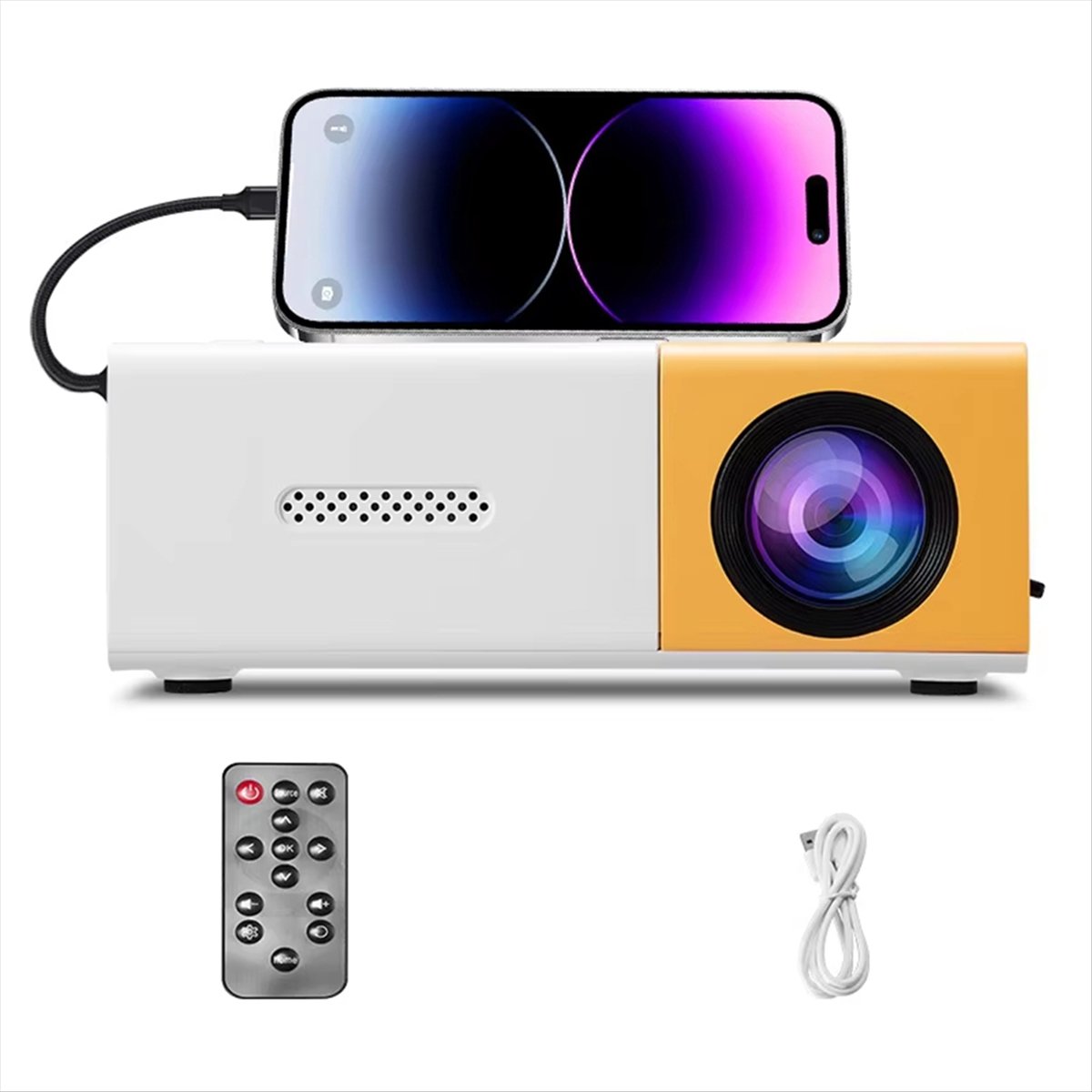 Mini Projector Portable - Delighted- Portable Mini Projector with Full