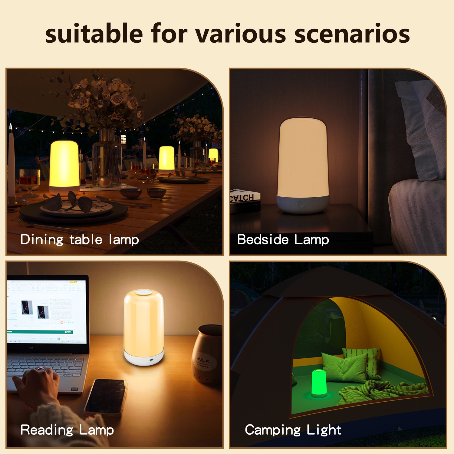 Smart Touch Table Lamp Works w - Rgb Desk Lamp Smart recension och pris