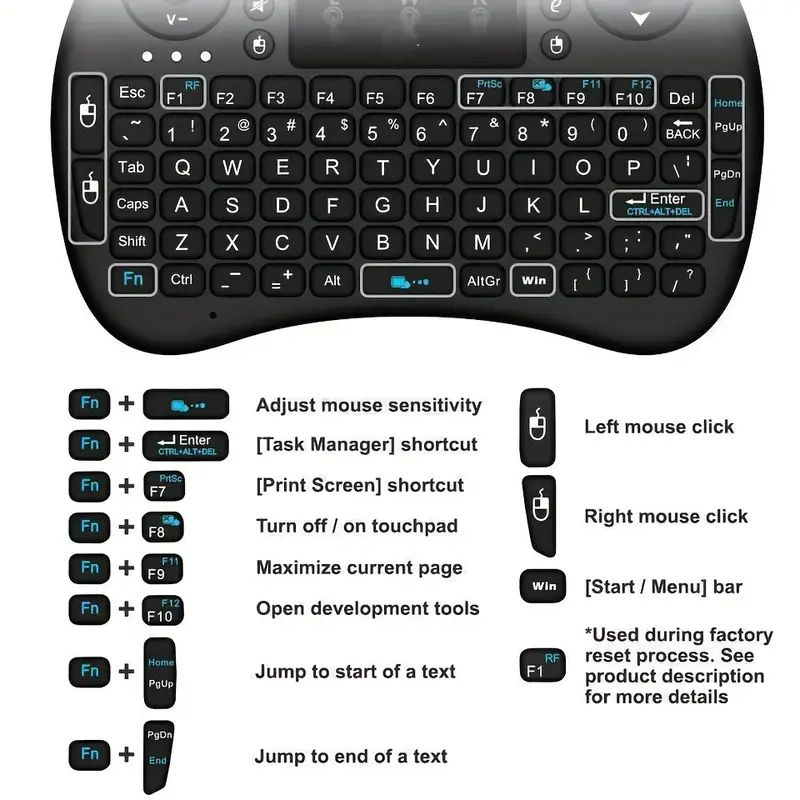 Mini English Bluetooth Keyboar - Mini Projector Portable recension och pris