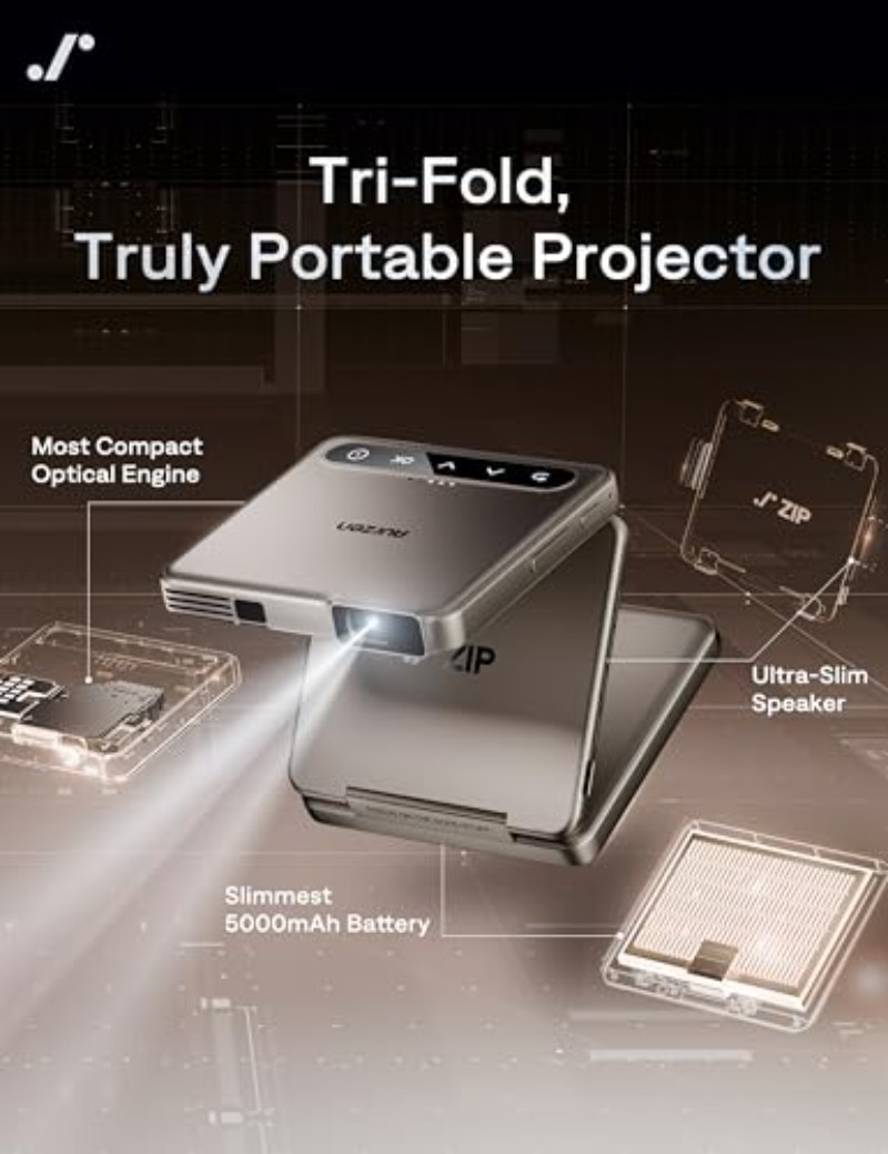Yinzam ZIP Gold Tri-Fold Porta - Mini Projector Portable recension och pris