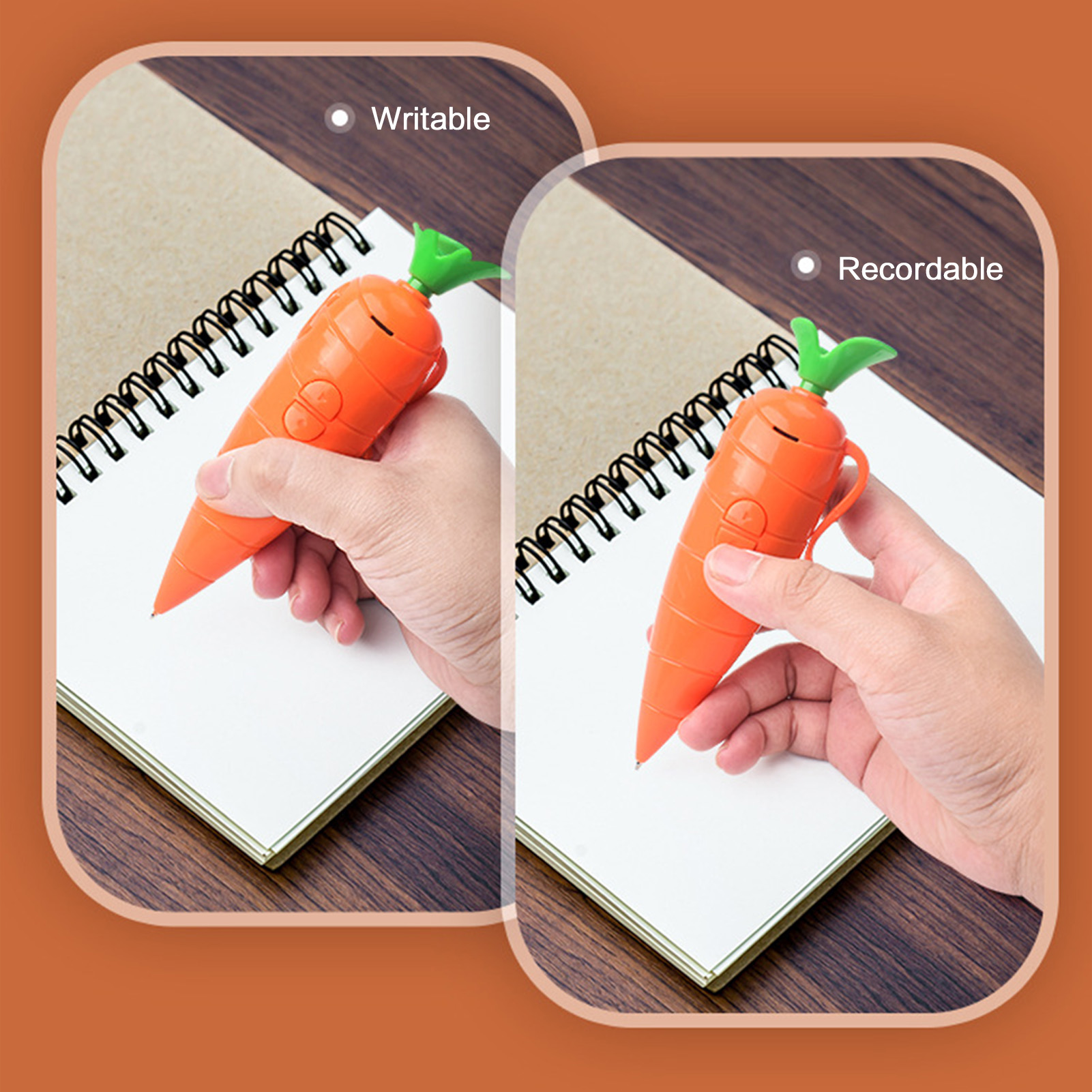 Carrot-Shaped Voice Recorder P - Voice Recorder Pen recension och pris